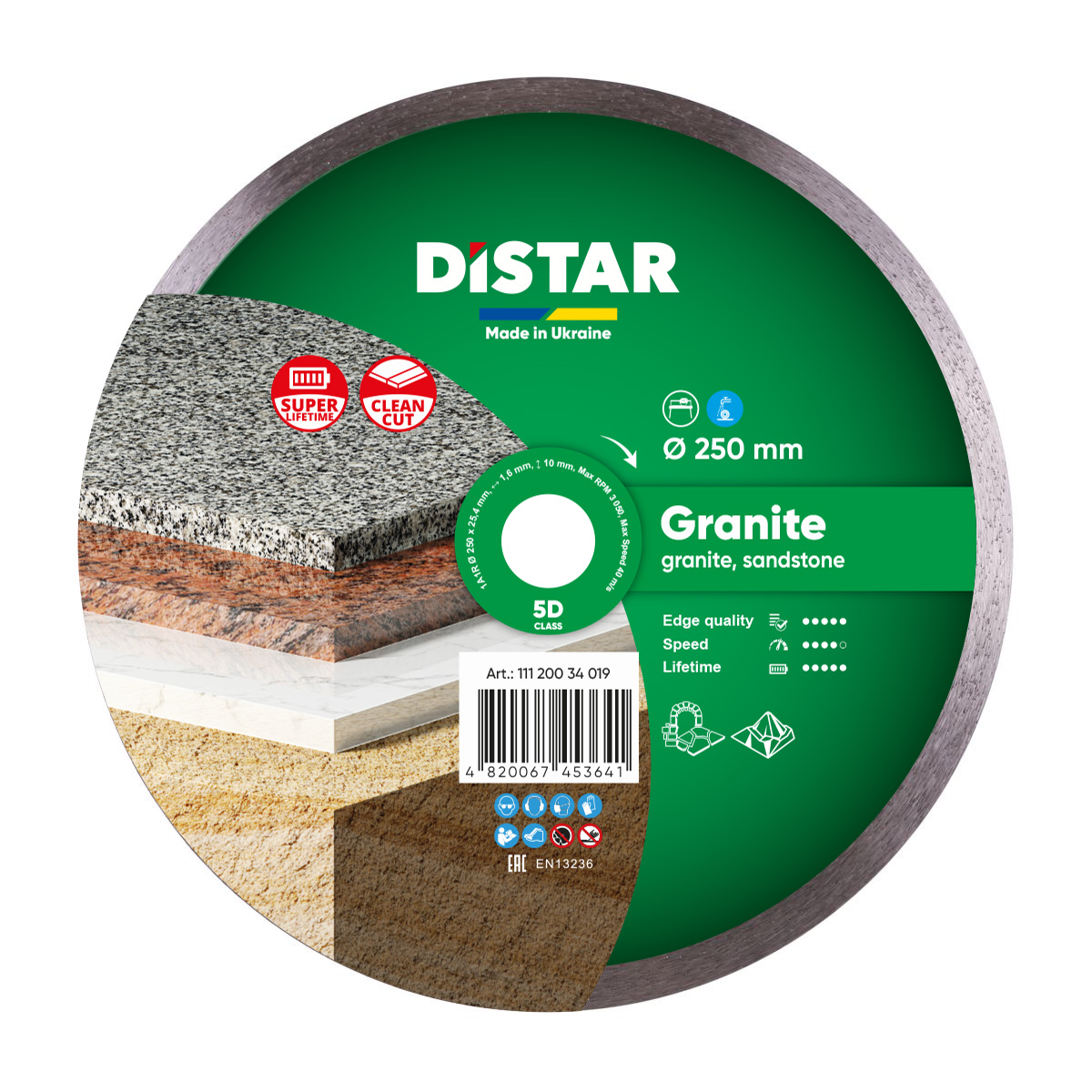 Diamanttrennscheibe 1A1R 250 Granite