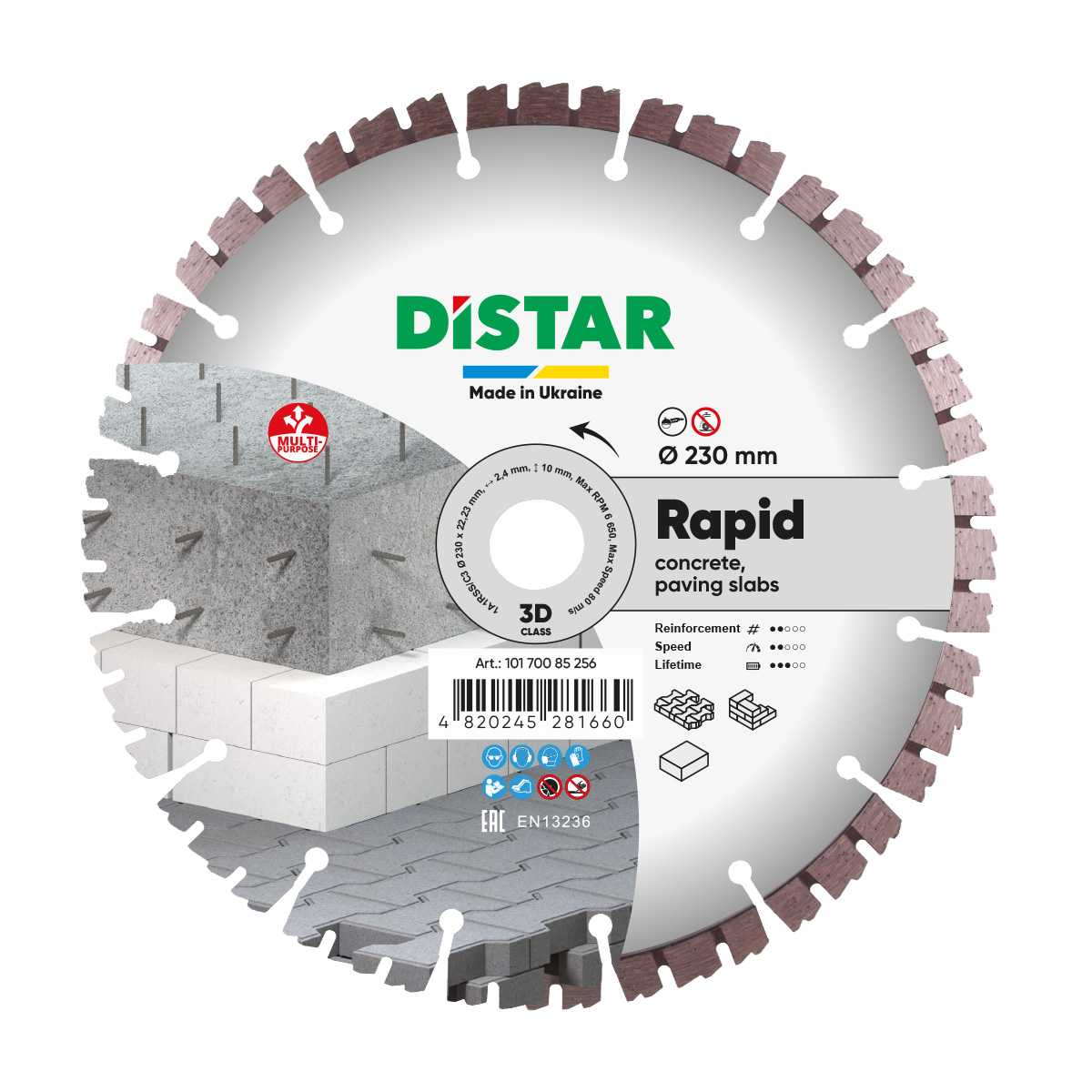 Diamanttrennscheibe 1A1RSS 230 Rapid